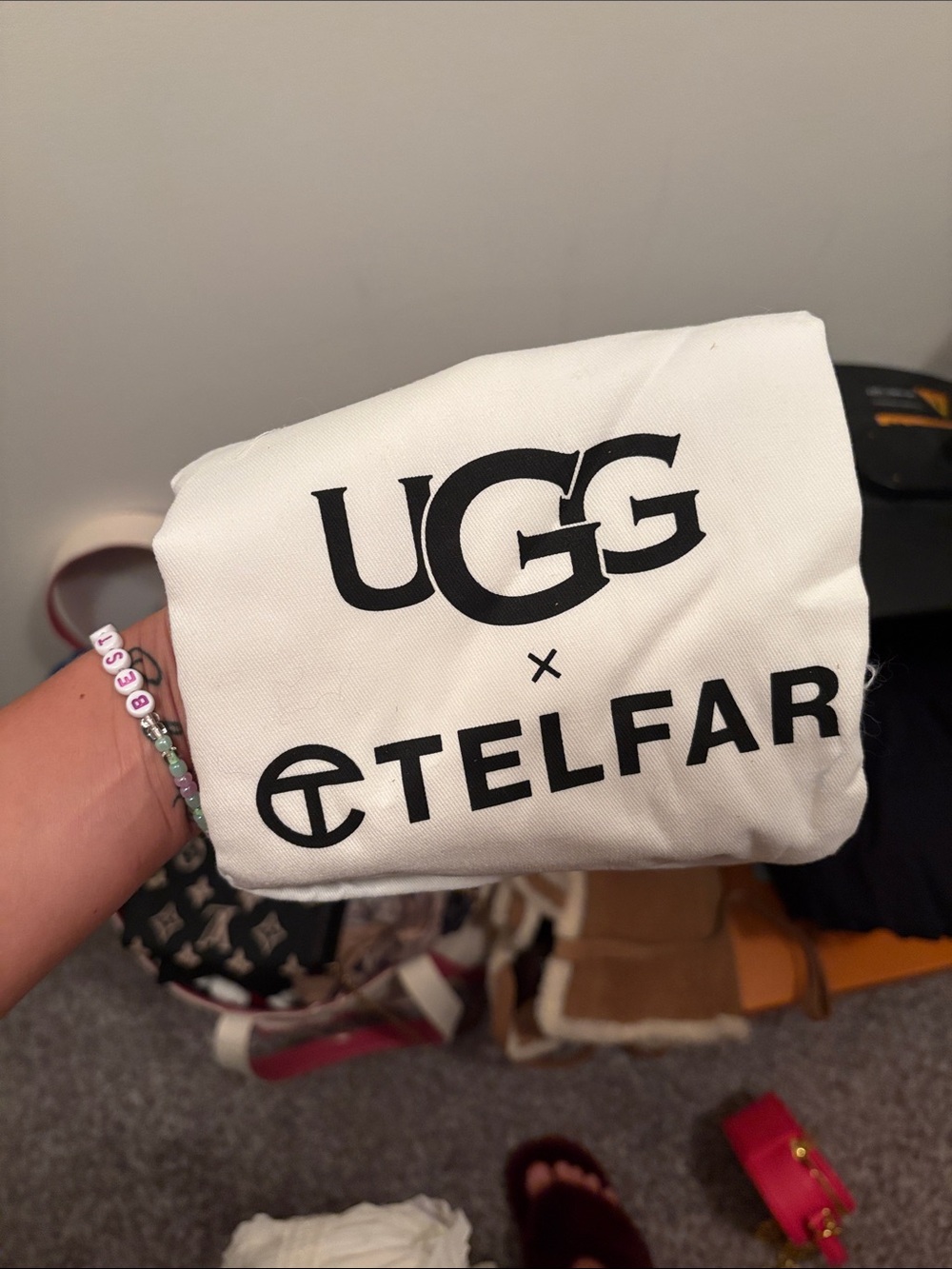 UGG x Telfar Shearling Trim Large Shopping Bag - Picture 4 of 4